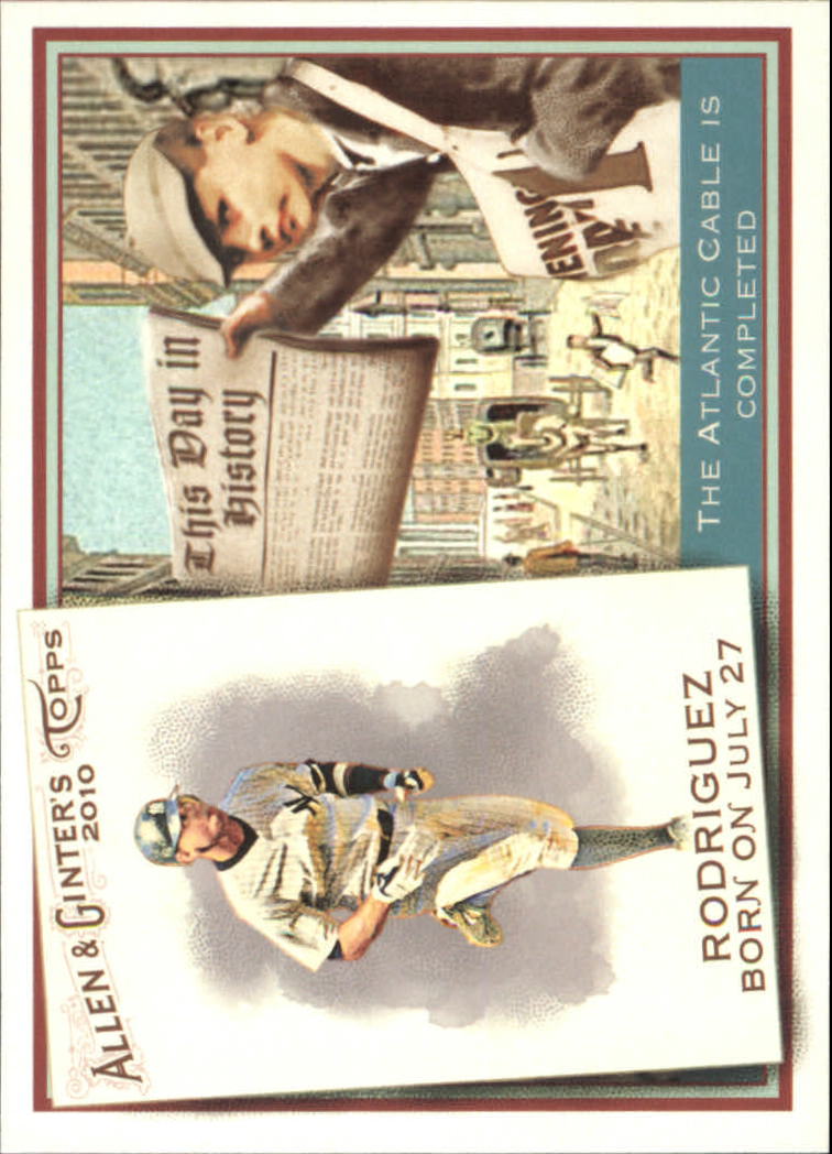 2010 Topps Allen and Ginter This Day in History #TDH50 Alex Rodriguez