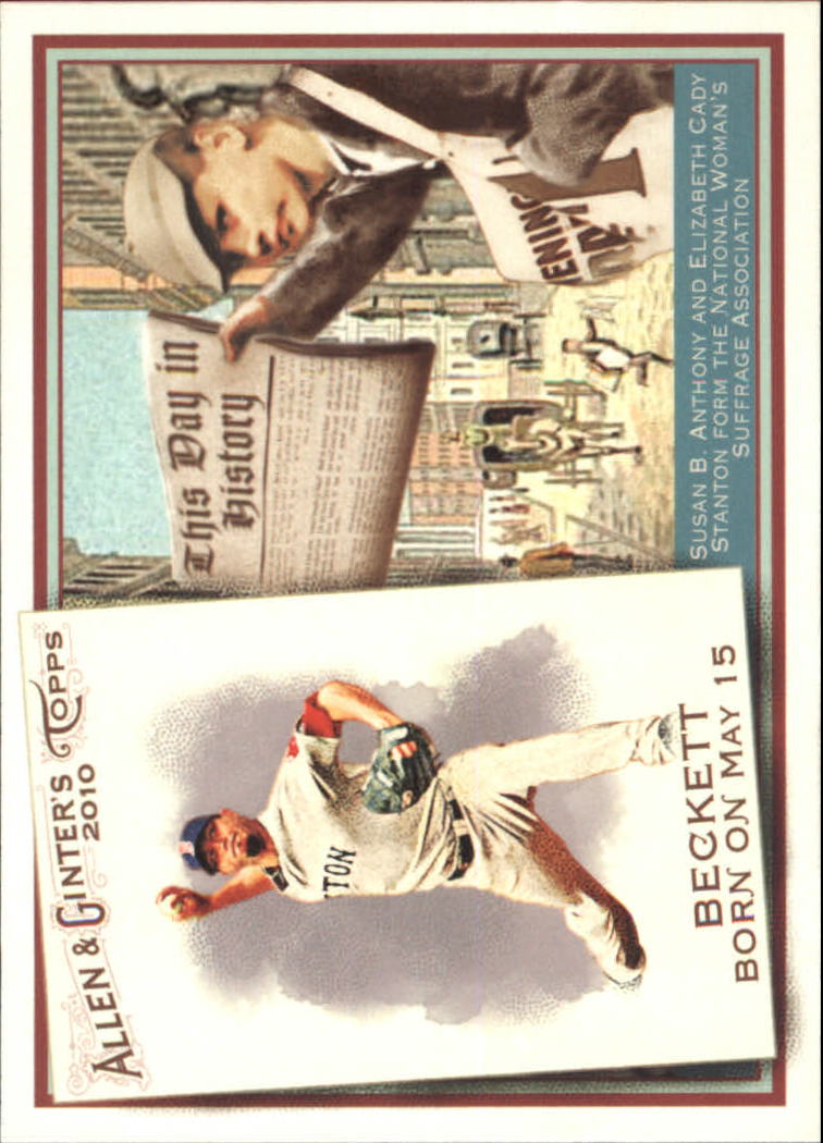 2010 Topps Allen and Ginter This Day in History #TDH67 Josh Beckett