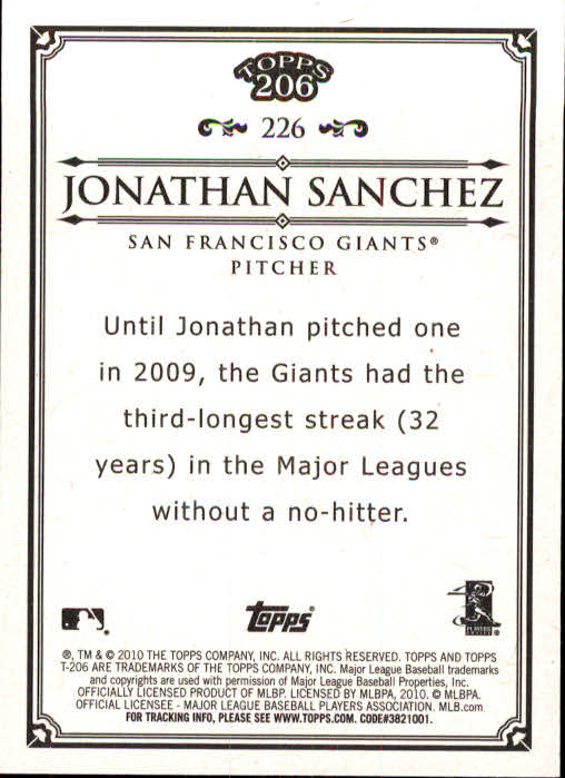 A8192- 2010 Topps 206 BB Card #s 201-300 +Inserts -You Pick- 15+ FREE US SHIP - Picture 49 of 243