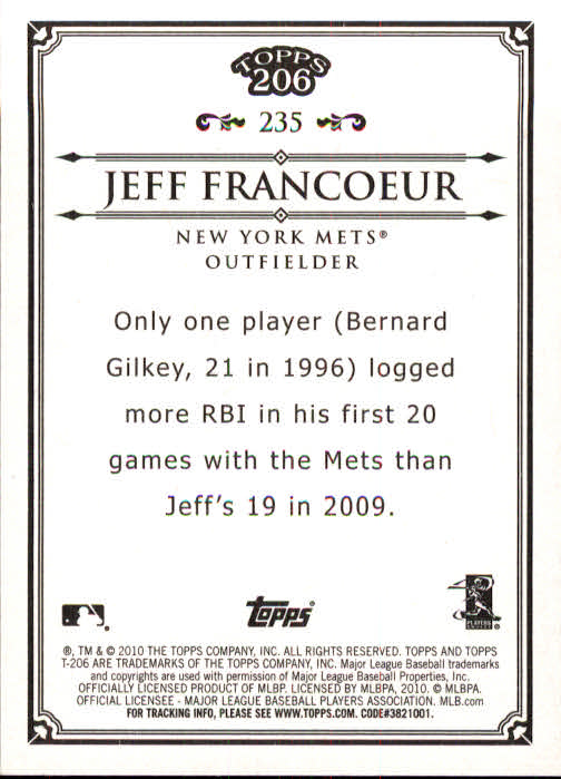 A8192- 2010 Topps 206 BB Card #s 201-300 +Inserts -You Pick- 15+ FREE US SHIP - Picture 67 of 243