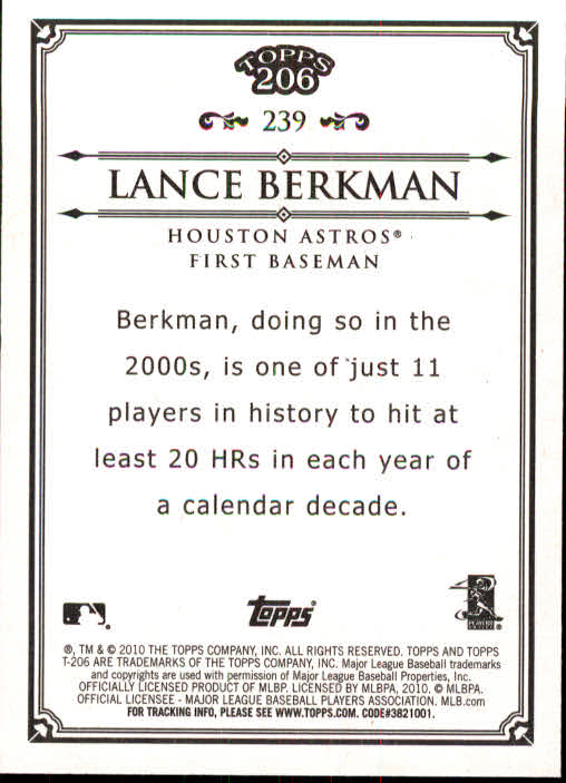 A8192- 2010 Topps 206 BB Card #s 201-300 +Inserts -You Pick- 15+ FREE US SHIP - Picture 75 of 243