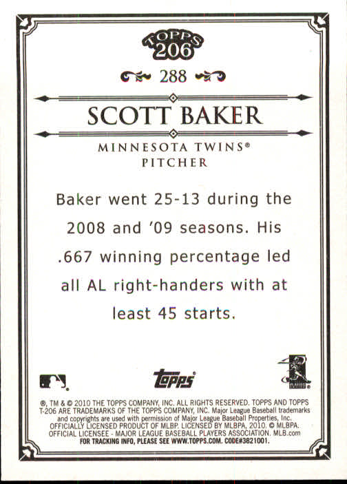 A8192- 2010 Topps 206 BB Card #s 201-300 +Inserts -You Pick- 15+ FREE US SHIP - Picture 153 of 243