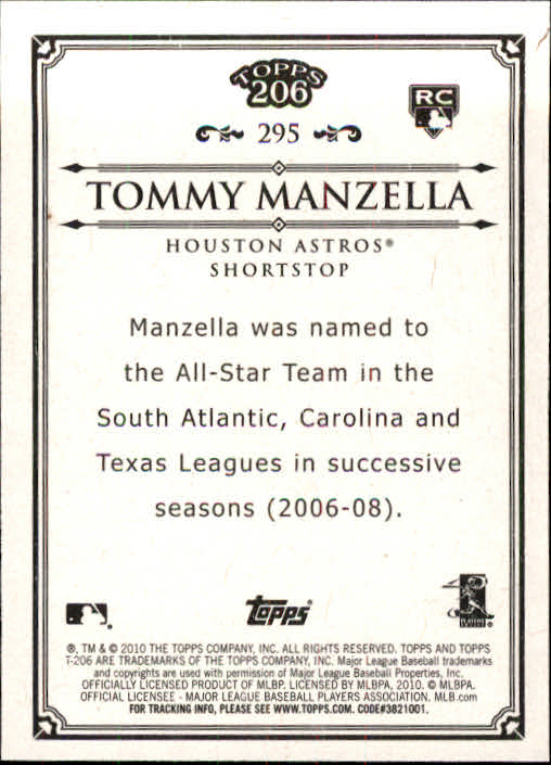 A8192- 2010 Topps 206 BB Card #s 201-300 +Inserts -You Pick- 15+ FREE US SHIP - Picture 165 of 243