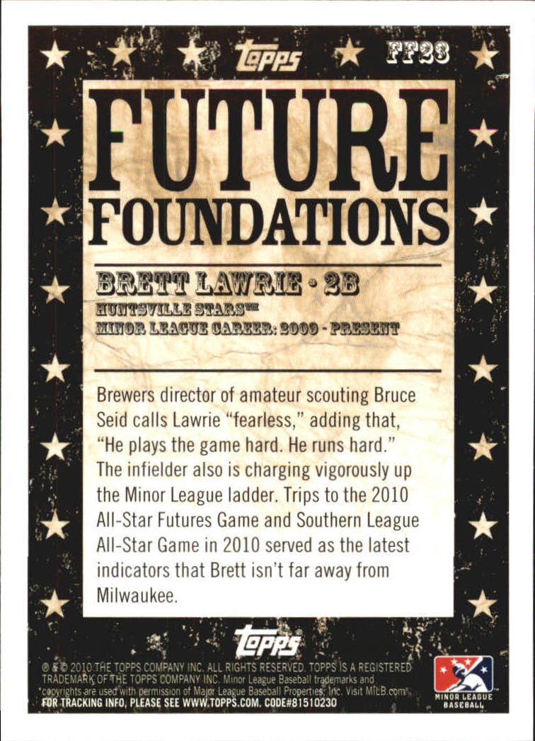 2010 Topps Pro Debut Future Foundations #FF23 Brett Lawrie back image