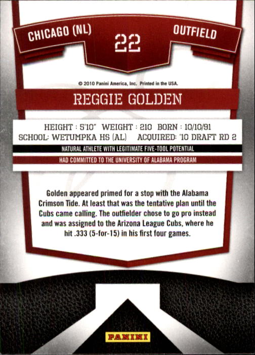 2010 Donruss Elite Extra Edition #22 Reggie Golden back image