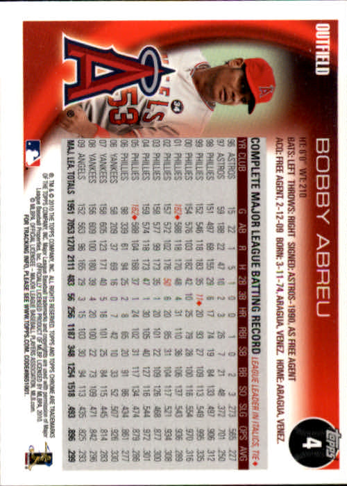 A1775- 2010 Topps Chrome BB Card #s 1-220 +Rookies -You Pick- 15+ FREE US SHIP - Picture 5 of 411