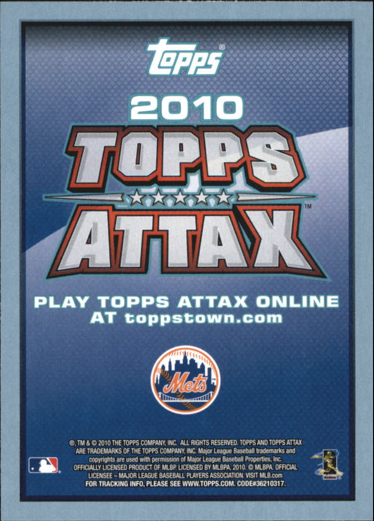 2010 Topps Update Attax Code Cards #59 David Wright
