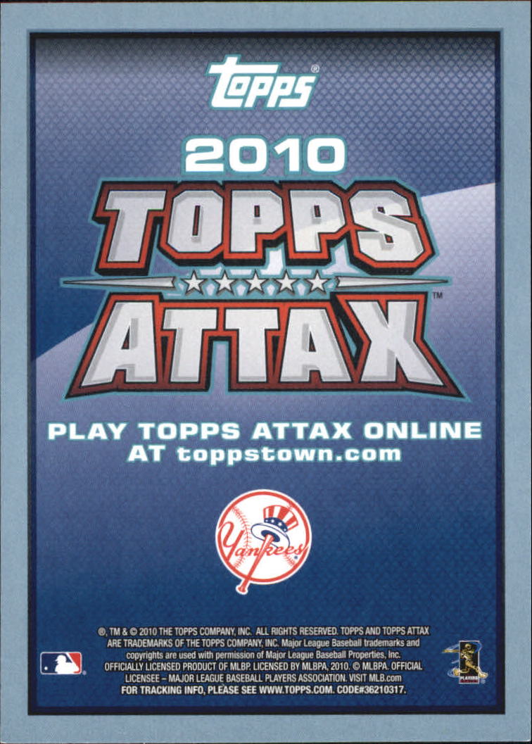 2010 Topps Update Attax Code Cards #61 Derek Jeter