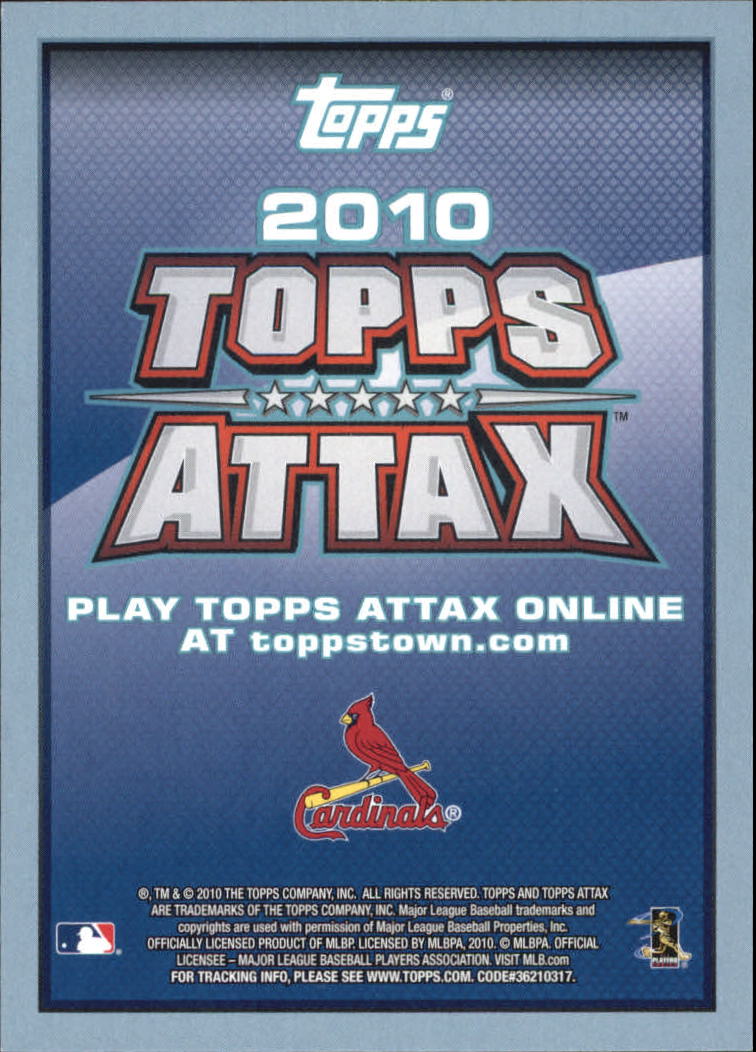 2010 Topps Update Attax Code Cards #66 Albert Pujols