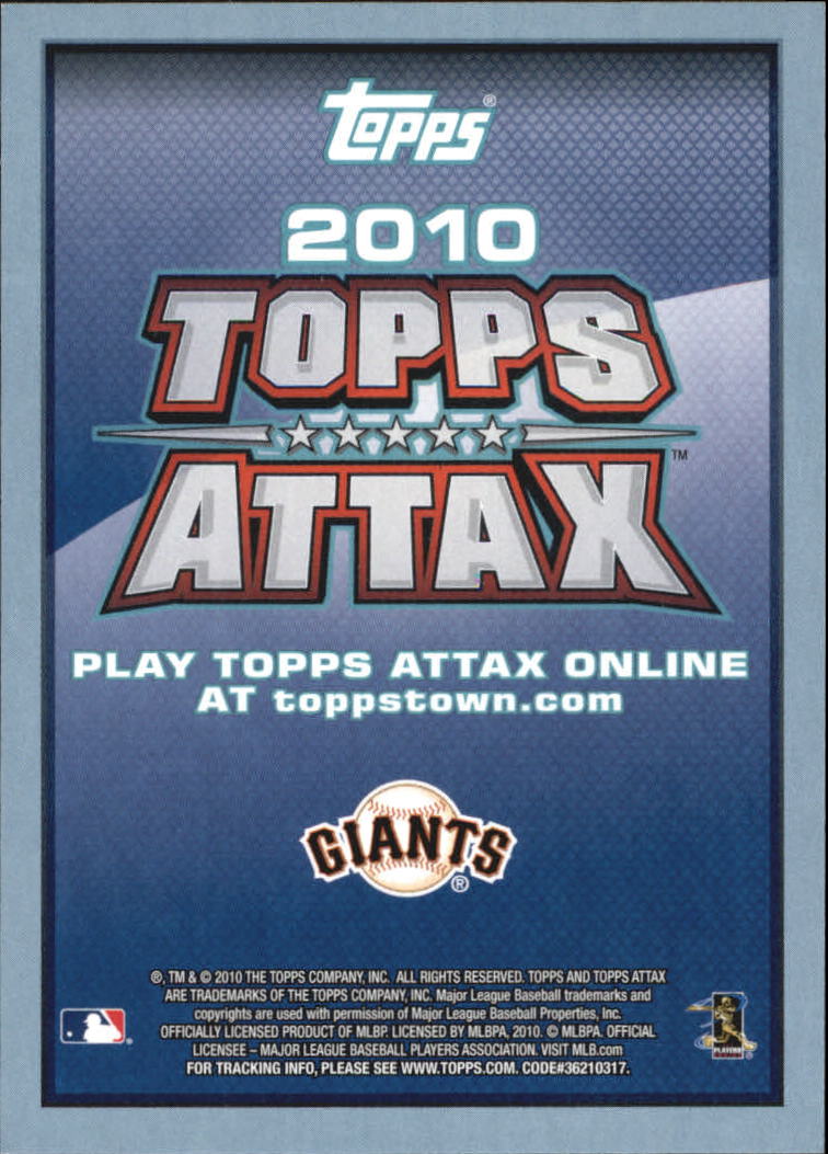 2010 Topps Update Attax Code Cards #70 Matt Cain