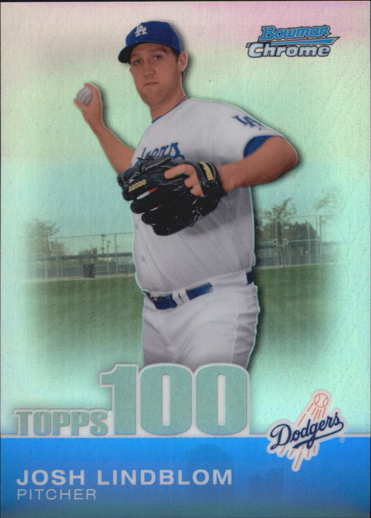 2010 Bowman Chrome Topps 100 Prospects Refractors #TPC89 Josh Lindblom
