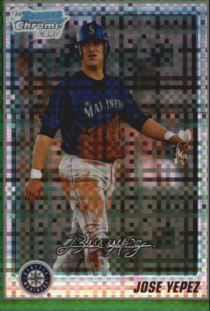 2010 Bowman Chrome Prospects Green X-Fractors #BCP141 Jose Yepez