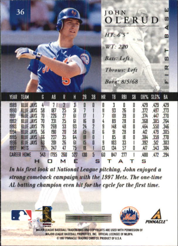 1998 Pinnacle - Home Stats Baseball - Gallery