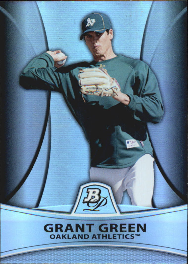 2010 Bowman Platinum Prospects Refractors Thick Stock #PP15 Grant Green