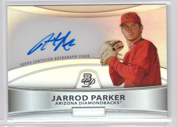 2010 Bowman Platinum Prospect Autographs Refractors #JP Jarrod Parker