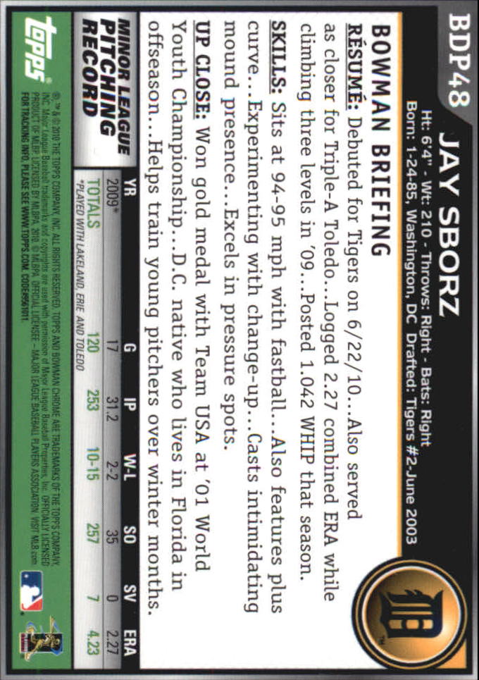 A7495- 2010 Bowman Chrome Draft Baseball Versch. Karten -du Pick- 15 + - Bild 82 von 418