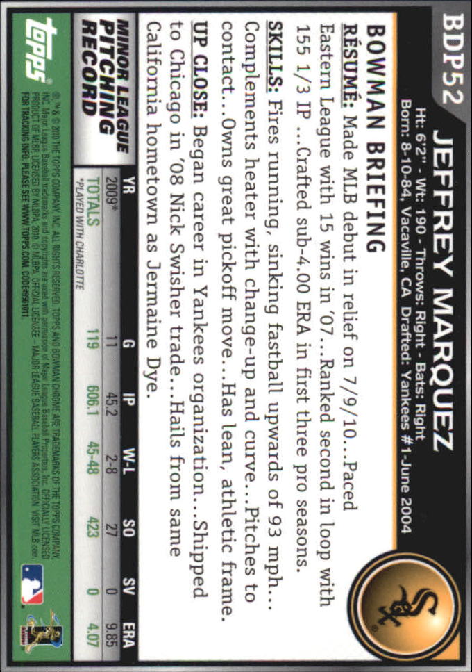 A7495- 2010 Bowman Chrome Draft Baseball Versch. Karten -du Pick- 15 + - Bild 90 von 418