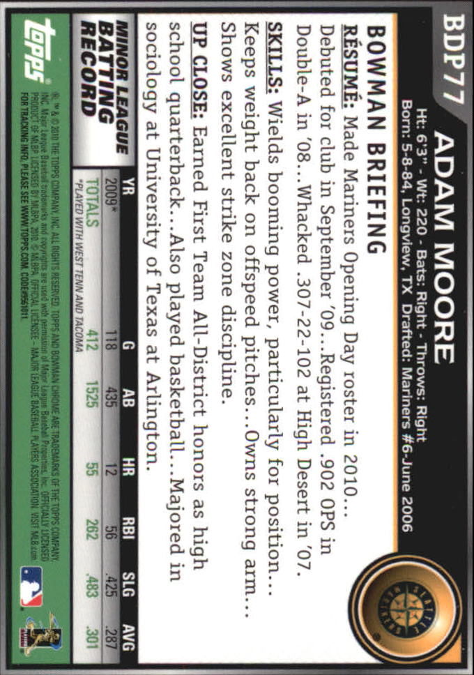 A7495- 2010 Bowman Chrome Draft Baseball Versch. Karten -du Pick- 15 + - Bild 138 von 418