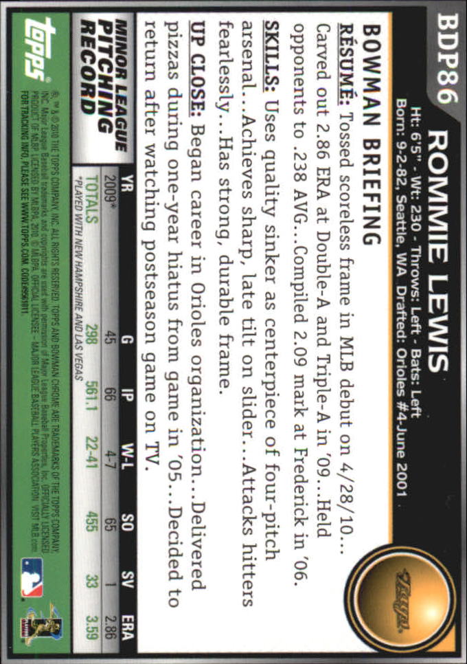A7495- 2010 Bowman Chrome Draft Baseball Asst Cards -You Pick- 15+ FREE US SHIP - Picture 156 of 418