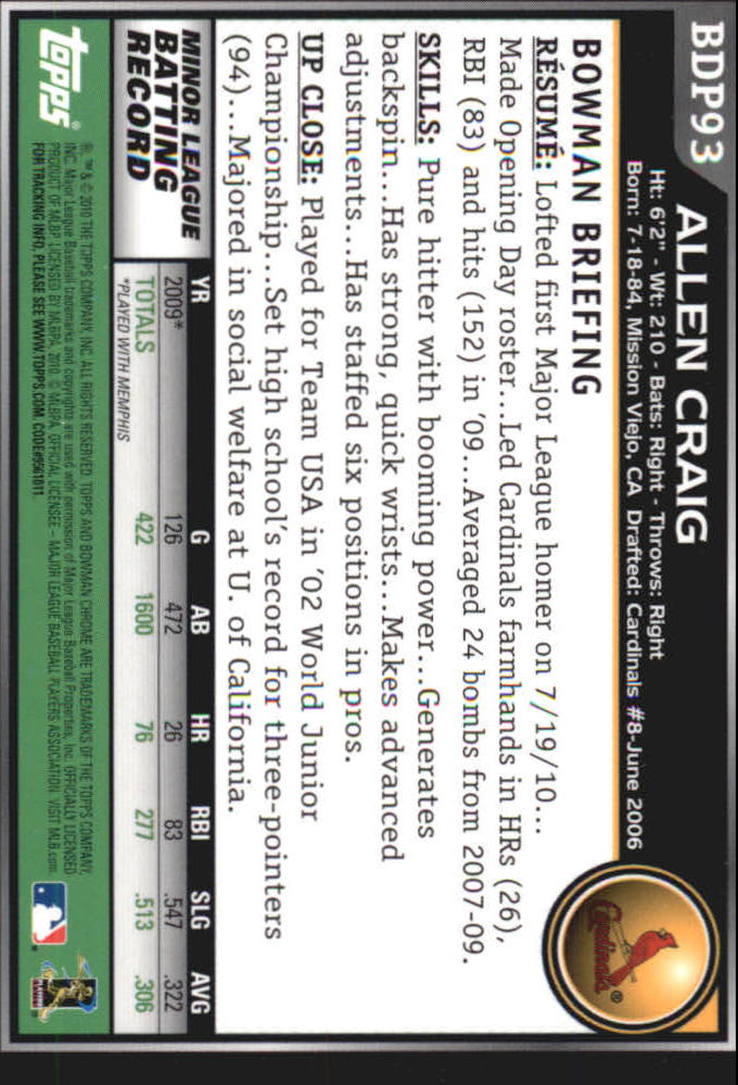 A7495- 2010 Bowman Chrome Draft Baseball Versch. Karten -du Pick- 15 + - Bild 170 von 418