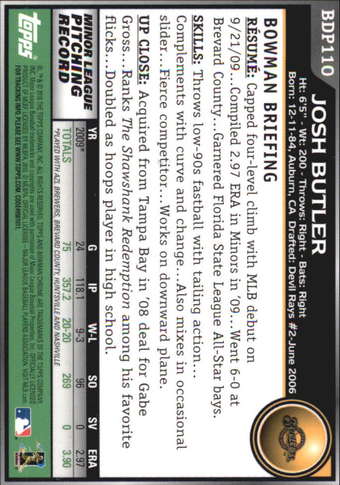 A7495- 2010 Bowman Chrome Draft Baseball Versch. Karten -du Pick- 15 + - Bild 204 von 418