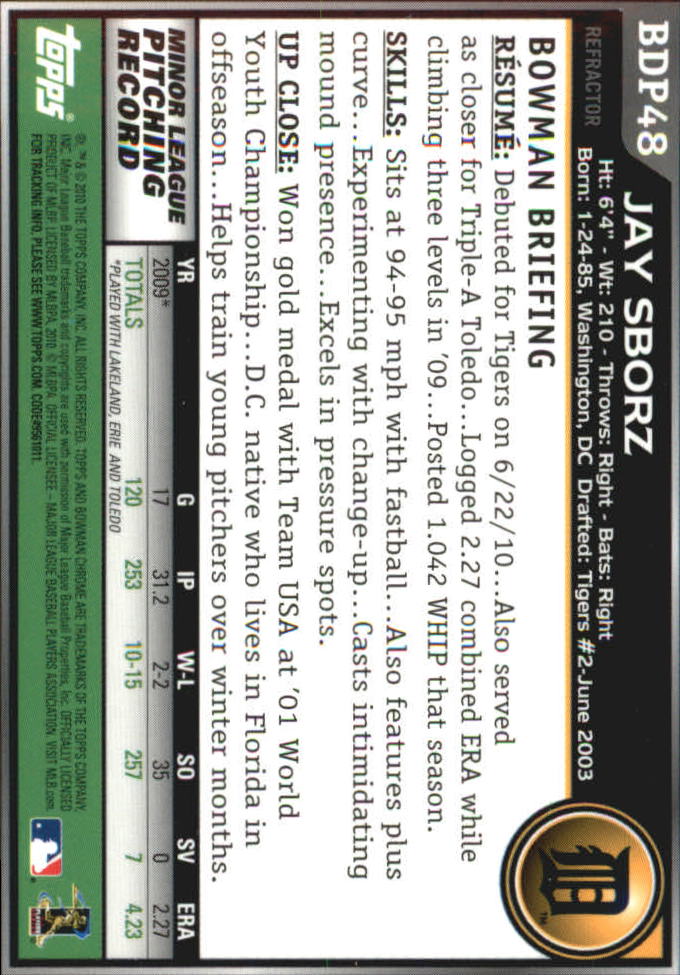A7495- 2010 Bowman Chrome Draft Baseball Versch. Karten -du Pick- 15 + - Bild 404 von 418