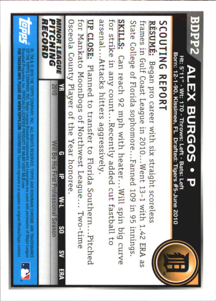 A7495- 2010 Bowman Chrome Draft Baseball Versch. Karten -du Pick- 15 + - Bild 212 von 418