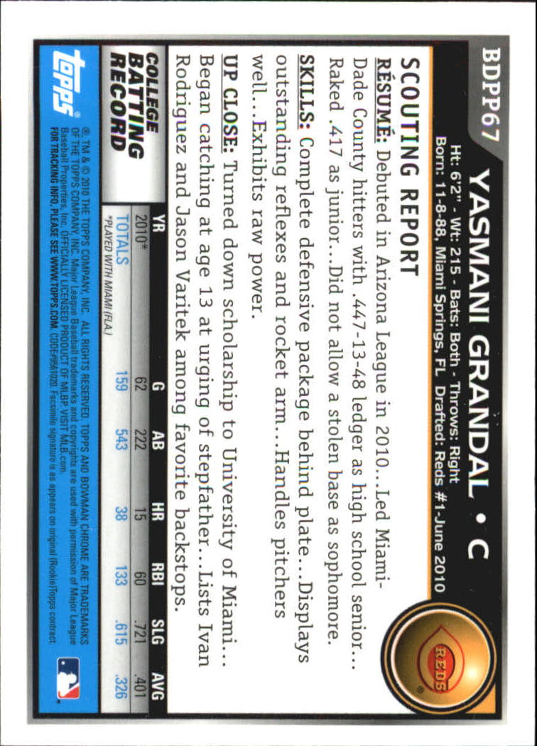 A7495- 2010 Bowman Chrome Draft Baseball Versch. Karten -du Pick- 15 + - Bild 328 von 418