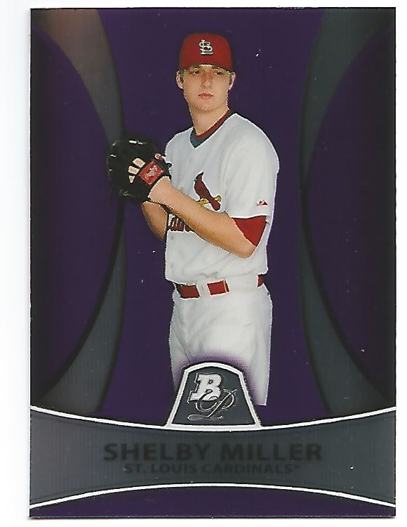 2010 Bowman Platinum Prospects Purple Refractors #PP25 Shelby Miller