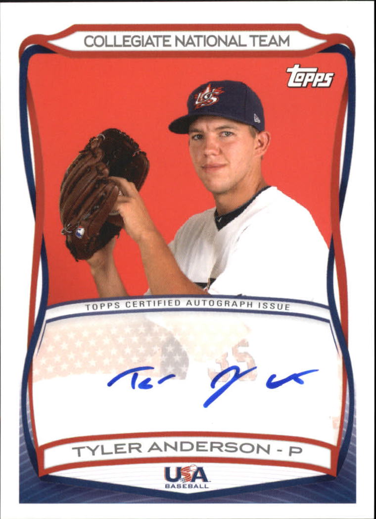 2010 USA Baseball Autographs #A21 Tyler Anderson