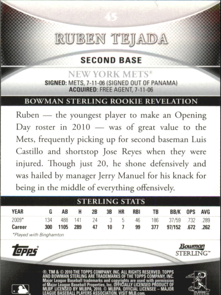 B6710- 2010 Bowman Sterling Baseball Assorted Cards -You Pick- 15+ FREE US SHIP - Picture 47 of 155