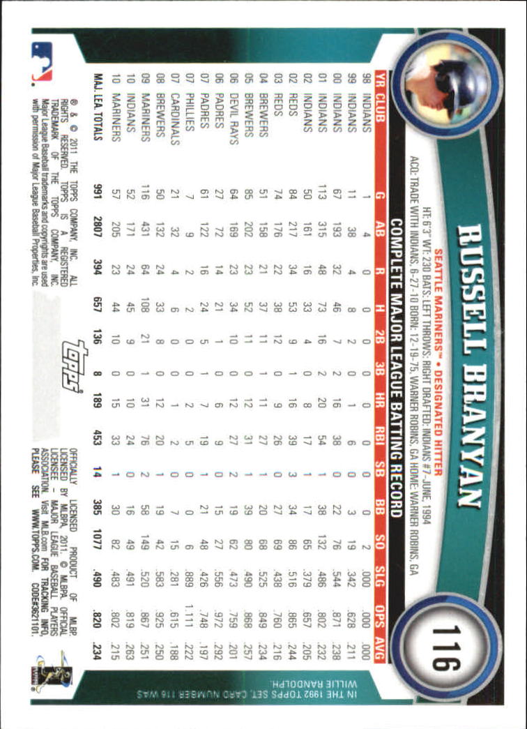 2011 Topps Baseball Diamond Anniversary Insert 1-250 - Choose Your Card