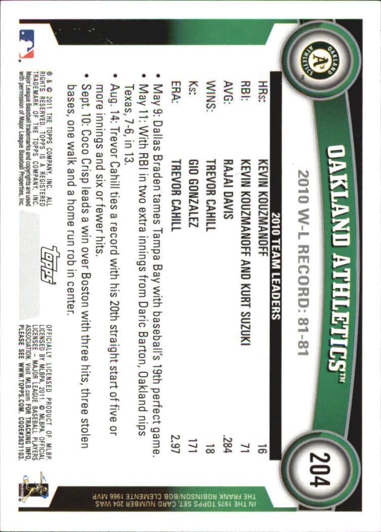 A6549- 2011 Topps Baseball Assorted Insert Cards4 -You Pick- 15+ FREE US SHIP - Picture 209 of 266
