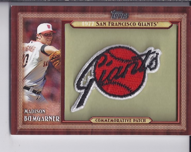 2011 Topps Commemorative Patch #MB Madison Bumgarner S2