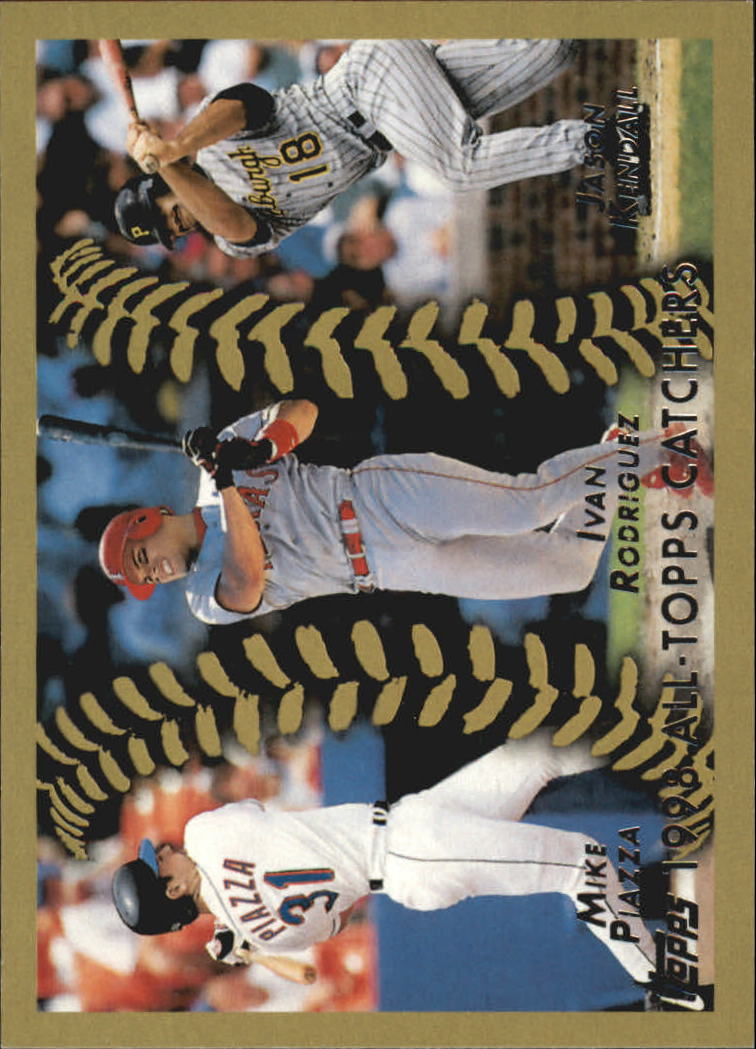 2011 Topps 60 Years of Topps #48 Mike Piazza/Ivan Rodriguez/Jason Kendall
