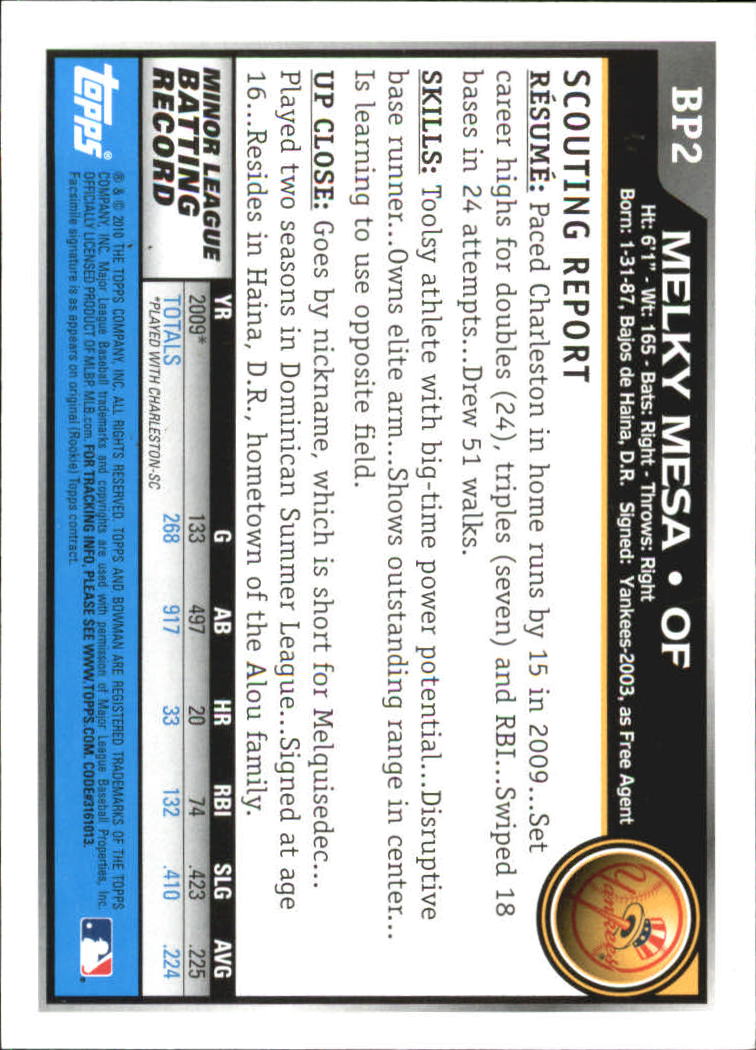 A7505- 2010 Bowman Prospects BB # S 1-110 + Einsätze -du Pick- 15 + Free US - Bild 209 von 451