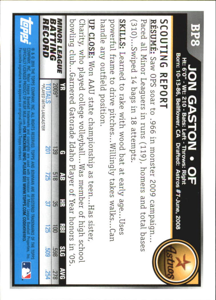 A7505- 2010 Bowman Prospects BB # S 1-110 + Einsätze -du Pick- 15 + Free US - Bild 221 von 451