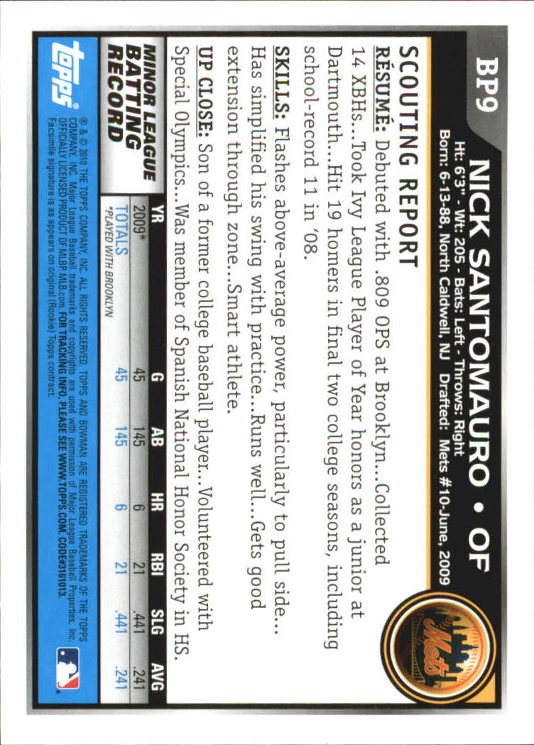 A7505- 2010 Bowman Prospects BB # S 1-110 + Einsätze -du Pick- 15 + Free US - Bild 223 von 451