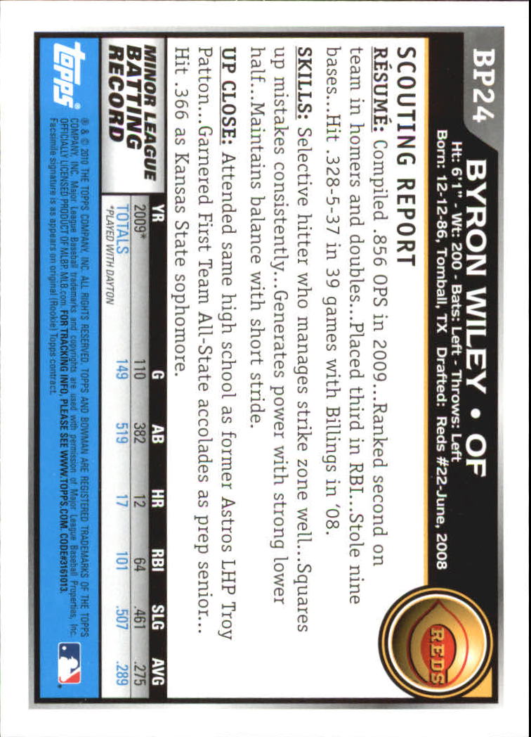 A7505- 2010 Bowman Prospects BB # S 1-110 + Einsätze -du Pick- 15 + Free US - Bild 253 von 451