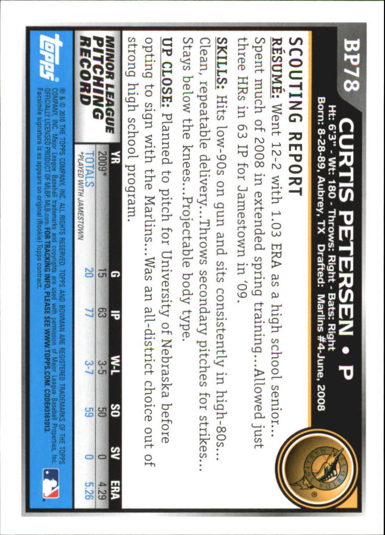 A7505- 2010 Bowman Prospects BB # S 1-110 + Einsätze -du Pick- 15 + Free US - Bild 357 von 451