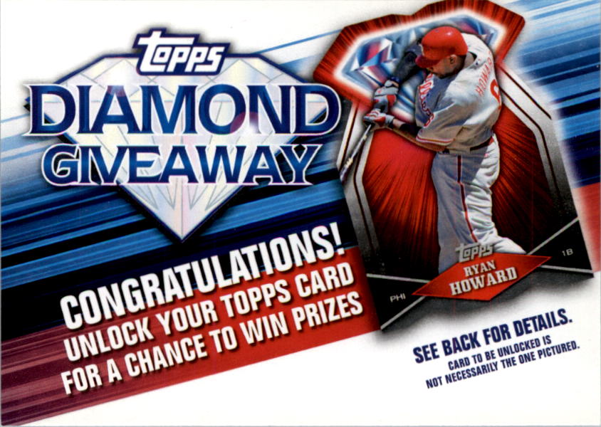 2011 Topps Diamond Giveaway #TDG9 Ryan Howard