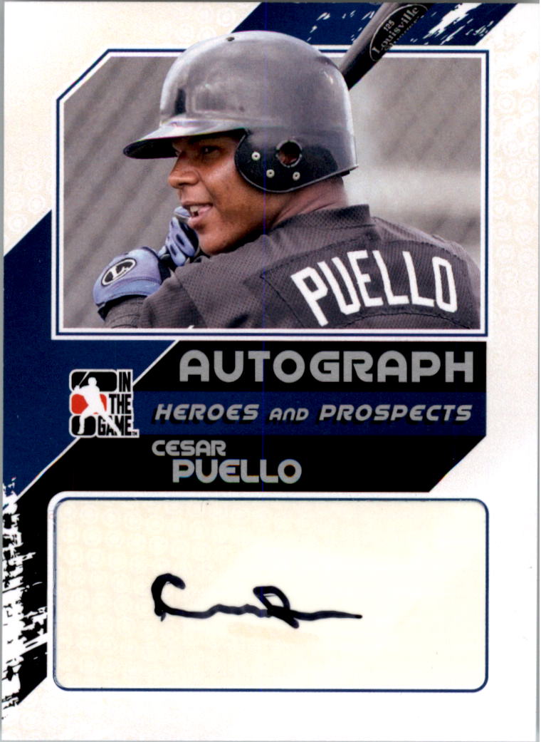 2011 ITG Heroes and Prospects Close Up Autographs Silver #CP2 Cesar Puello S2