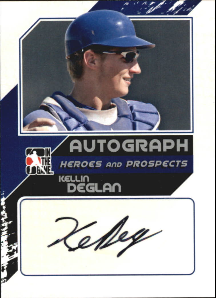 2011 ITG Heroes and Prospects Close Up Autographs Silver #KDE2 Kellin Deglan HN