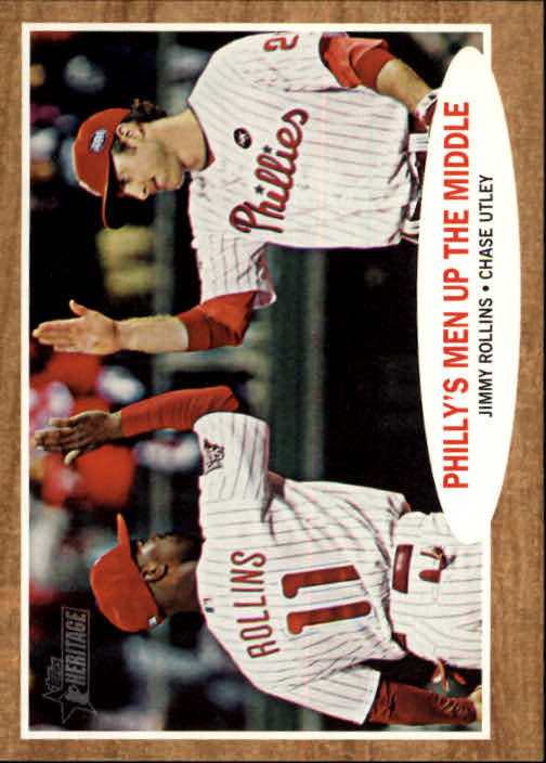 2011 Topps Heritage #72 Jimmy Rollins/Chase Utley