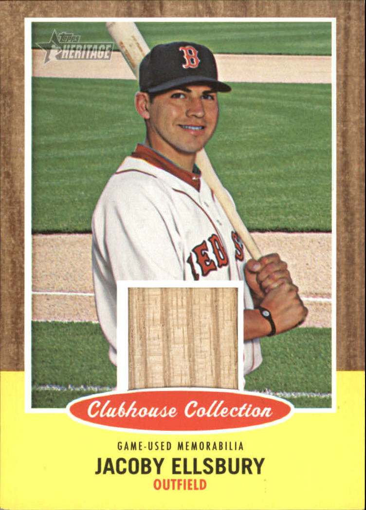 2011 Topps Heritage Clubhouse Collection Relics #JE Jacoby Ellsbury