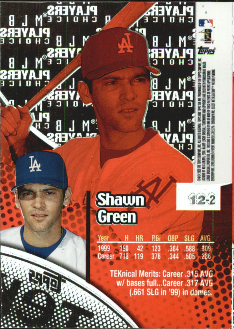 2000 Topps Tek Pattern 2 #12 Shawn Green