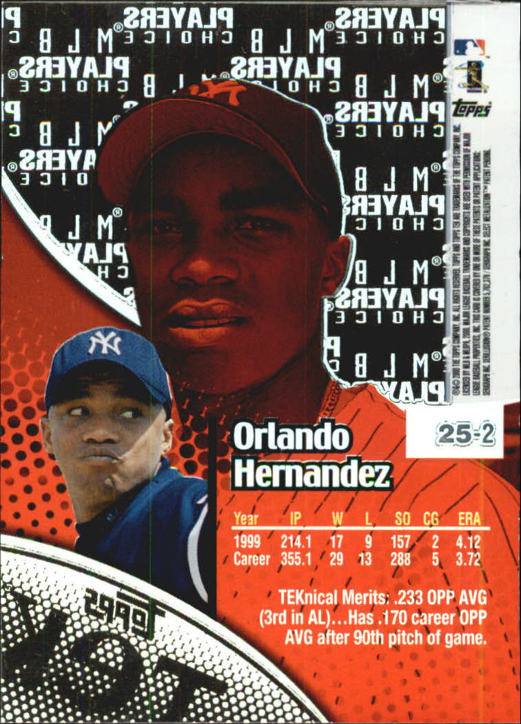 2000 Topps Tek Pattern 2 #25 Orlando Hernandez