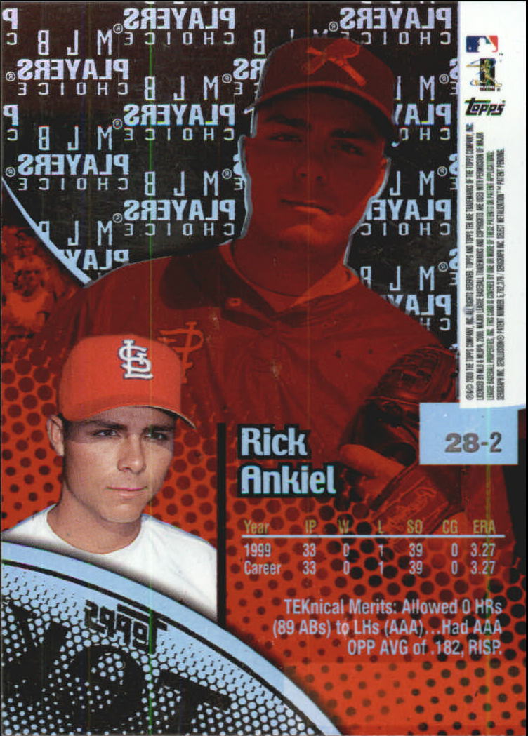 2000 Topps Tek Pattern 2 #28 Rick Ankiel
