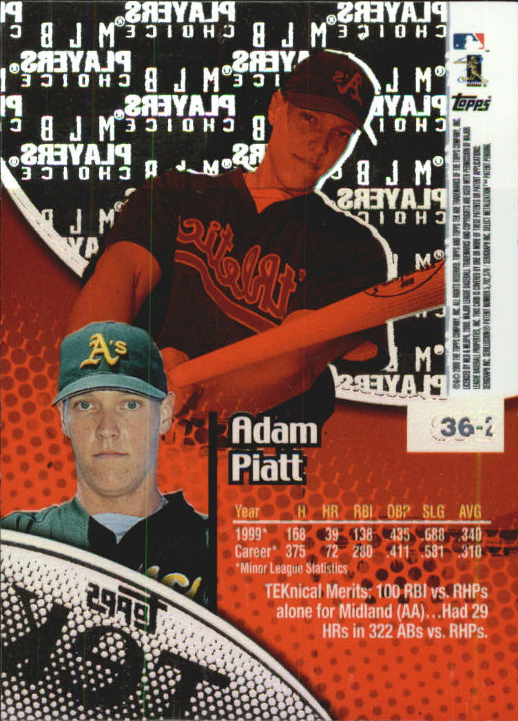 2000 Topps Tek Pattern 2 #36 Adam Piatt