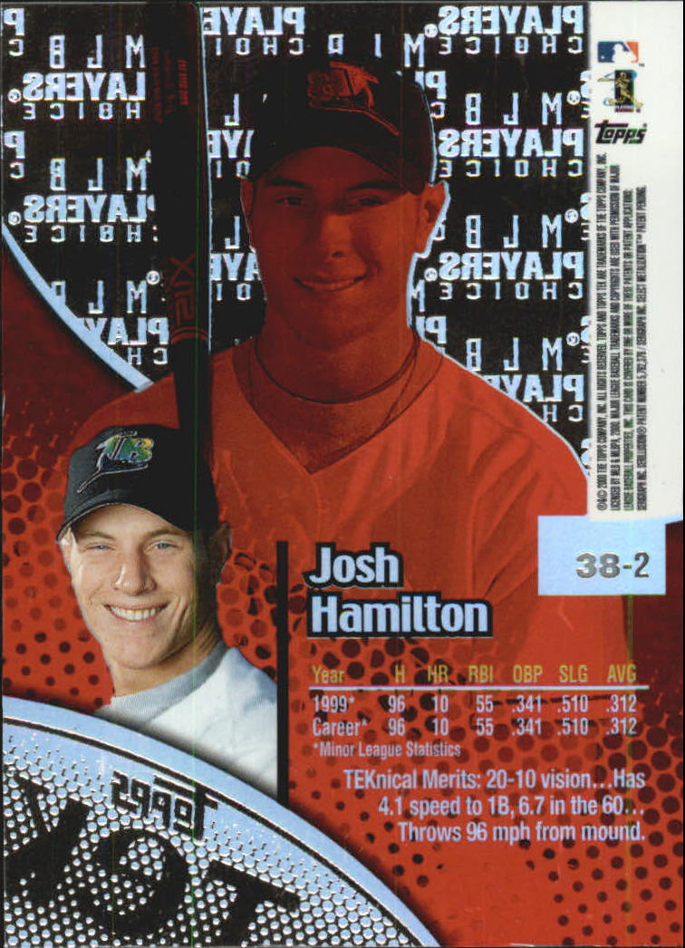 2000 Topps Tek Pattern 2 #38 Josh Hamilton